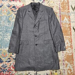 Paul Bentley Filarte Suit Jacket 46R Overcoat  Long Chevron Blazer Wool Blend